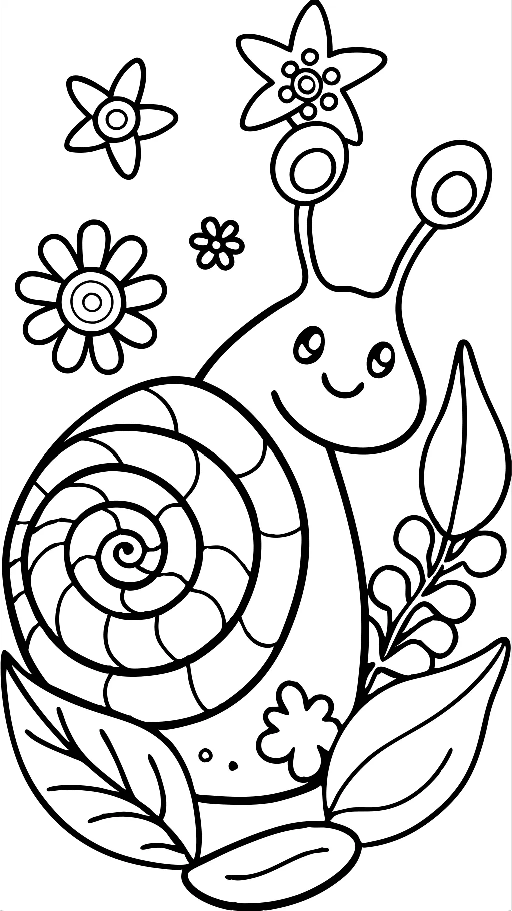 snail coloring page